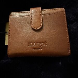 Margot New York Lizzie Genuine Leather Brown Bifold Wallet